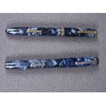 CONWAY STEWART - Vintage 1930s blue marble Conway Stewart No 479 'The Universal Pen' fountain pen