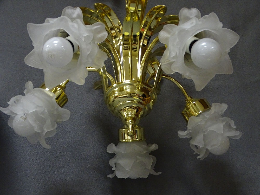 TWO MODERN FANCY CEILING CHANDELIERS - Image 2 of 3