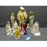 STAFFORDSHIRE FIGURINES including Doulton 'Diana' ETC