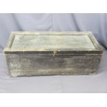 VINTAGE STORAGE BOX, dovetail jointed, 45.5cms H, 120cms L, 50cms D
