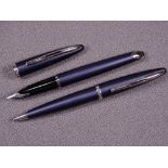 WATERMAN - Modern matt charcoal grey Waterman Carene fountain pen and ballpoint pen set with