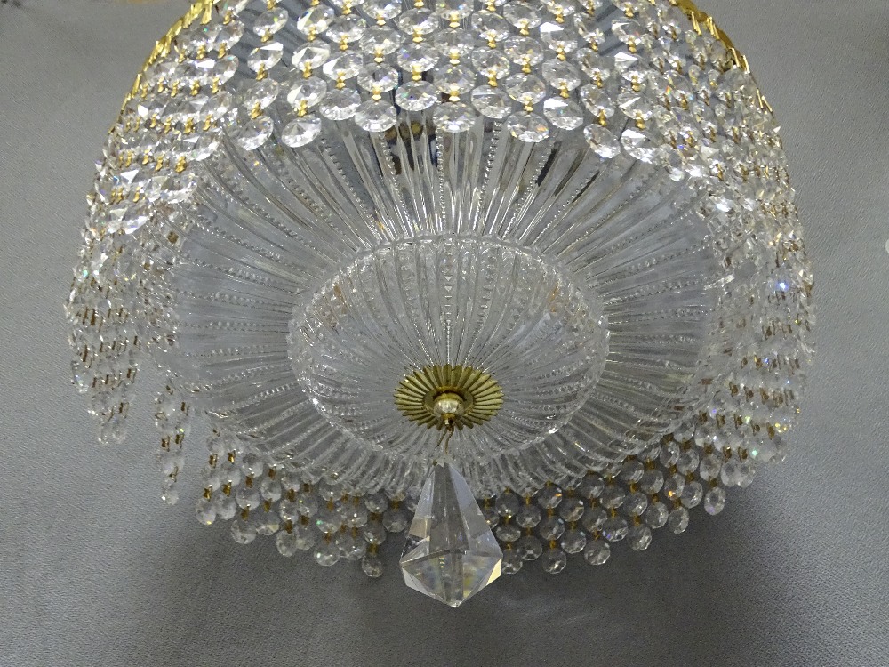 TWO MODERN FANCY CEILING CHANDELIERS - Image 3 of 3