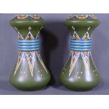 PAIR OF AUSTRIAN PORCELAIN VASES, 30cms H