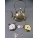 MIXED SILVER & OTHER COLLECTABLES including a Chester hallmarked keywind pocket watch, two items