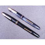 WATERMAN - Vintage (1940s-50s) black Waterman 513 Deluxe fountain pen with gold trim and 14ct gold