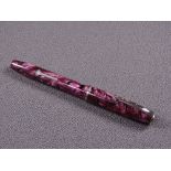 CONWAY STEWART - Vintage 1950s rose marbled pearl Conway Stewart No 75 fountain pen with chrome trim