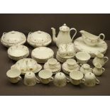 WEDGWOOD 'PINK GARLAND' tea and dinnerware, approximately seventy pieces