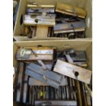 VINTAGE TOOLS - moulding planes, an assortment within two boxes
