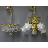 TWO MODERN FANCY CEILING CHANDELIERS