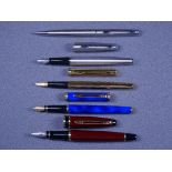 WATERMAN - Modern brushed stainless steel Waterman Hémisphère CT fountain pen and ballpoint pen