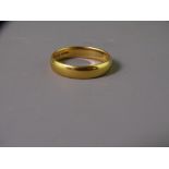 TWENTY TWO CARAT GOLD WEDDING BAND, 5.2grms, size Q