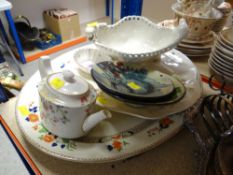 ASSORTED CERAMICS including two French pottery fish dishes