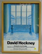 DAVID HOCKNEY POSTER colour printed for exhibition dated 11th October - 9th December 1974, Le