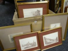 ASSORTED PICTURES including sepia engravings after Callard