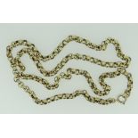 9CT GOLD BELCHER CHAIN, 19.8gms