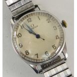 VINTAGE OMEGA CENTRE SECONDS MANUAL WIND WRISTWATCH, Cal.30T2SC in Dennison 13322 stainless steel