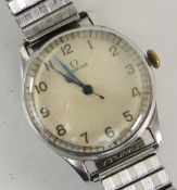 VINTAGE OMEGA CENTRE SECONDS MANUAL WIND WRISTWATCH, Cal.30T2SC in Dennison 13322 stainless steel