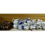 ASSORTED 19TH CENTURY POTTERY JUGS including Glamorgan and Cambrian examples and copper lustre (some