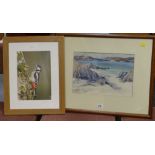 FRED TURNBULL watercolour - Scottish coastal scene, possibly Iona, signed, 25 x 35cms, and a Simon