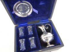 ELECTROPLATED TRAVELLING COMMUNION SET, Walker & Hall, boxed