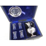 ELECTROPLATED TRAVELLING COMMUNION SET, Walker & Hall, boxed