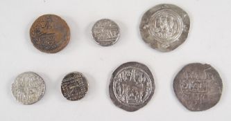 PERSIAN COINS to include Sassanian silver dirhem, and a Parthian silver drachm, other later minor