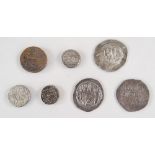 PERSIAN COINS to include Sassanian silver dirhem, and a Parthian silver drachm, other later minor