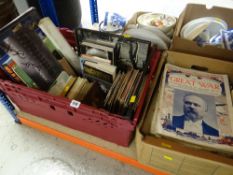 ASSORTED ITEMS including books, 45 RPM singles and Great War periodicals