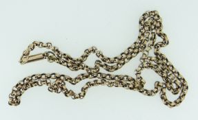 9CT GOLD SMALL BELCHER CHAIN, 7.5gms