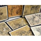 FELIX TOPOLSKI nine reproduction colour prints - including 'Tribuna de Honra', framed