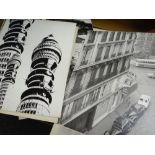 ASSORTED LARGE FORMAT PHOTOGRAPHS BY GLYN MILLAR, Bridgend Camera Club circa 1970's, in folio,