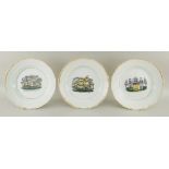 THREE NEWCASTLE PRINTED POTTERY PLATES, Mariners Arms, The Unfortunate London, True Love from