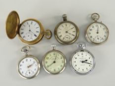 ASSORTED POCKET WATCHES to include Railway Time Keeper, full hunter, Ingorsoll, Marit ETC