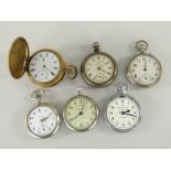 ASSORTED POCKET WATCHES to include Railway Time Keeper, full hunter, Ingorsoll, Marit ETC