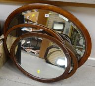 ASSORTED OVAL MIRRORS