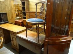 ASSORTED FURNITURE including Pembroke table, standing corner cabinet, chair and desk (4)