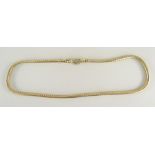 14CT YELLOW GOLD ARTICULATED NECK CHAIN, 30grams