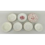 WELSH DISHES comprising seven various moulded nursery dishes, some white daisy, one printed