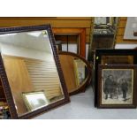 ASSORTED PICTURE FRAMES, MIRROR, PRINTS ETC