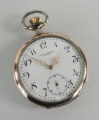 OMEGA, SWISS 800 STANDARD WHITE METAL CASED, OPEN FACED POCKET WATCH, movement and case signed