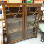 GEORGIAN STYLE MAHOGANY ASTRAGAL GLAZED BOOKCASE