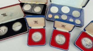 PARCEL OF CASED COLLECTORS COINS TO INCLUDE First National Coinage of Barbados 1973 with Certificate