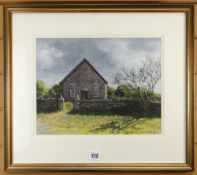 PAULINE HARRIES watercolour - The last days of Paran Chapel, Llandeloy Pembrokeshire, signed and