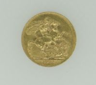 GEORGE V GOLD SOVEREIGN DATED 1911, 8.0 GRAMS.