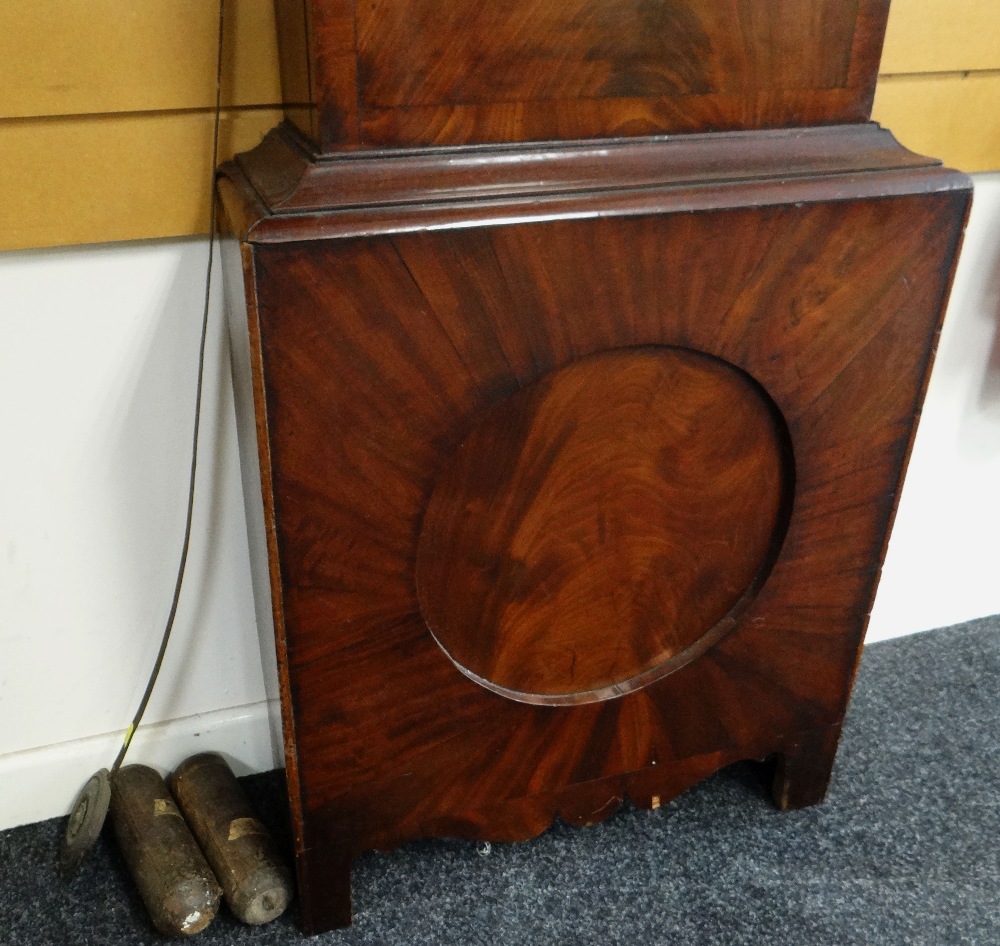 GOOD MID 19TH CENTURY LEICESTER LONGCASE CLOCK, well painted 13 inch dial with subsidiary seconds, - Image 4 of 4