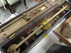 BRASS WALLACE TYPE EIDOGRAPH PANTOGRAPH in wooden case marked 'Adie & Son Edinburgh'