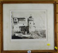 ALLAN MCNAB (B.1901) etching No. 20/40 - view of North African town, signed and dated 1927, 31 x
