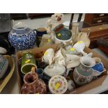 ASSORTED DECORATIVE CHINA & GLASS including Doulton Edward & Alexandra commemorative jug