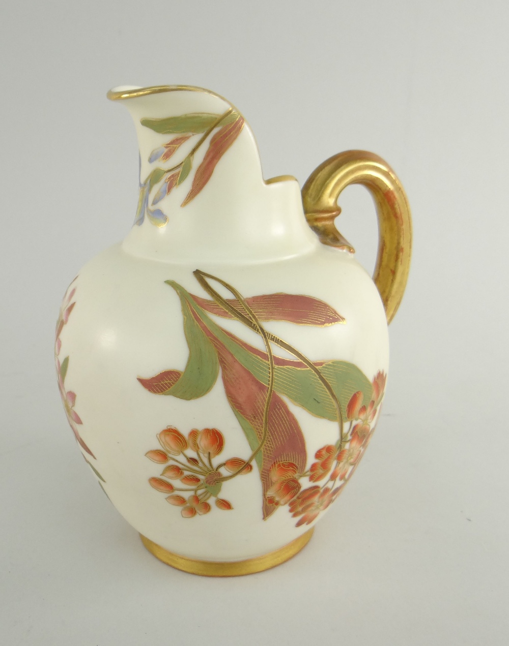 WILLIAM MOORCROFT HIBISCUS SMALL VASE, By Appointment paper label, 9.5cms, Moorcroft grape and peach - Image 2 of 2