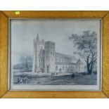 G HAWKINS FOR DAY & HAGUE lithograph - view showing the proposed restoration of Landaff Cathedral,